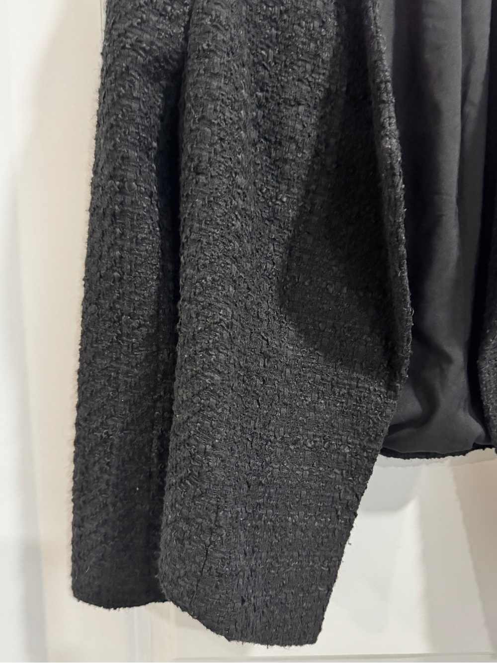 Express Black Tweed Open Front Asymmetrical Jacket Blazer Small - Picture 5 of 10